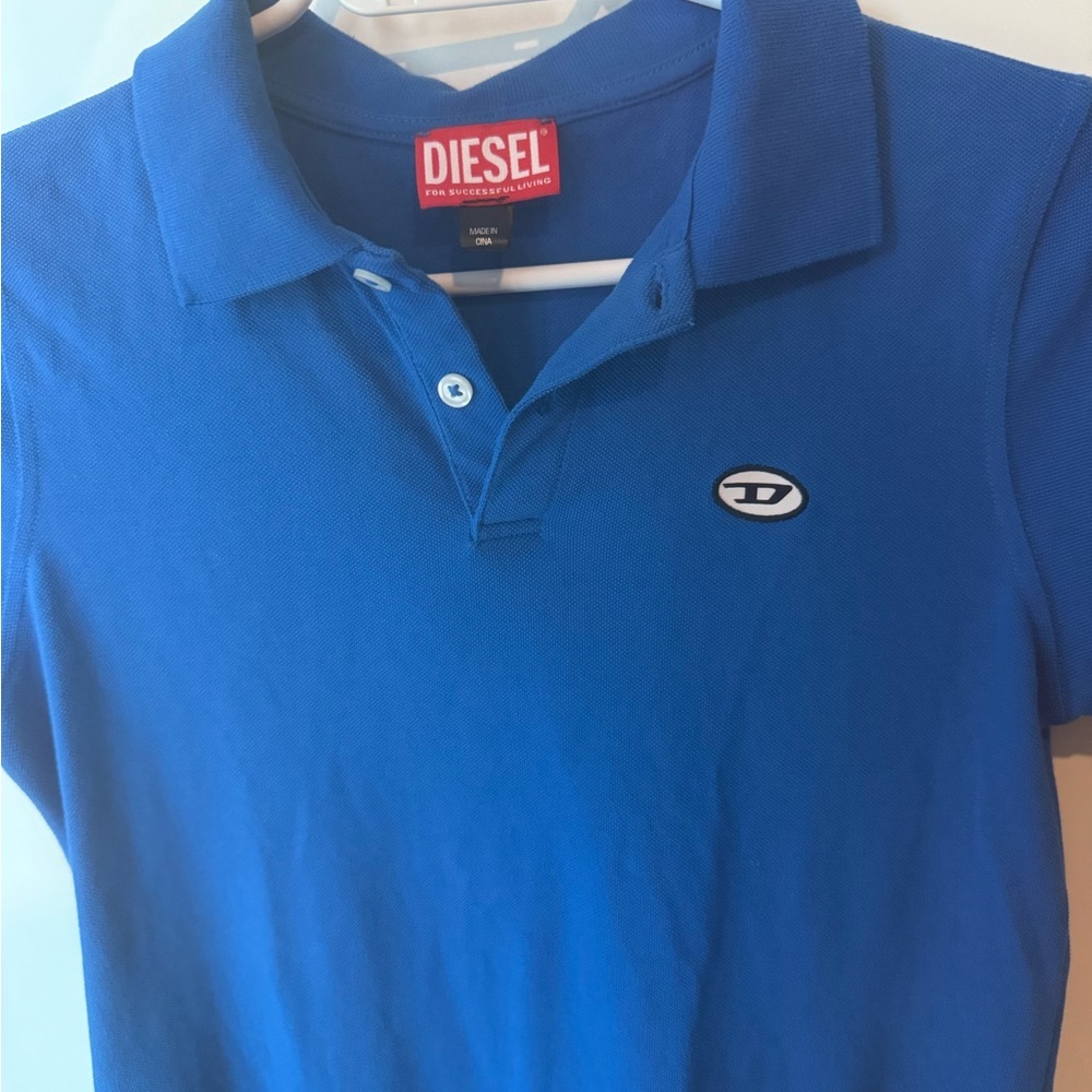 Diesel Women's Blue Polo Shirt Dress